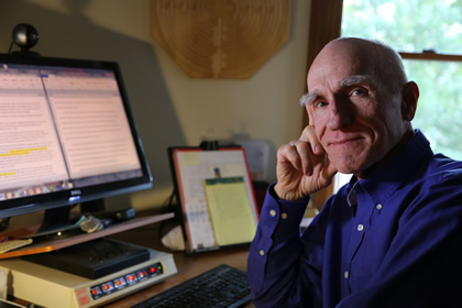 Scott at his desk 